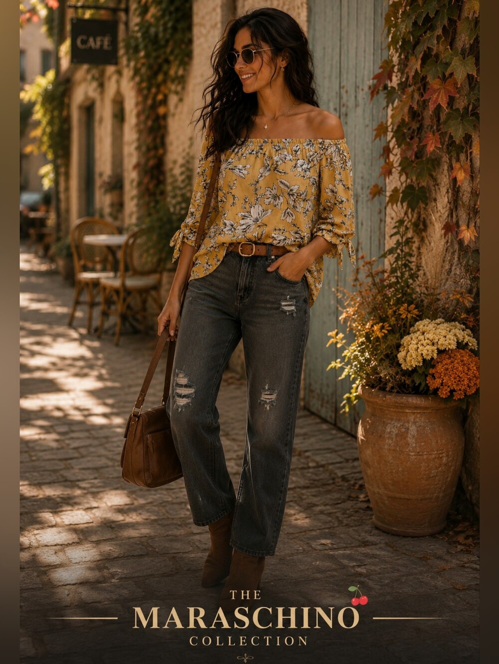 Iris Yellow Floral Off Shoulder Top | Juniors 2X | NWT